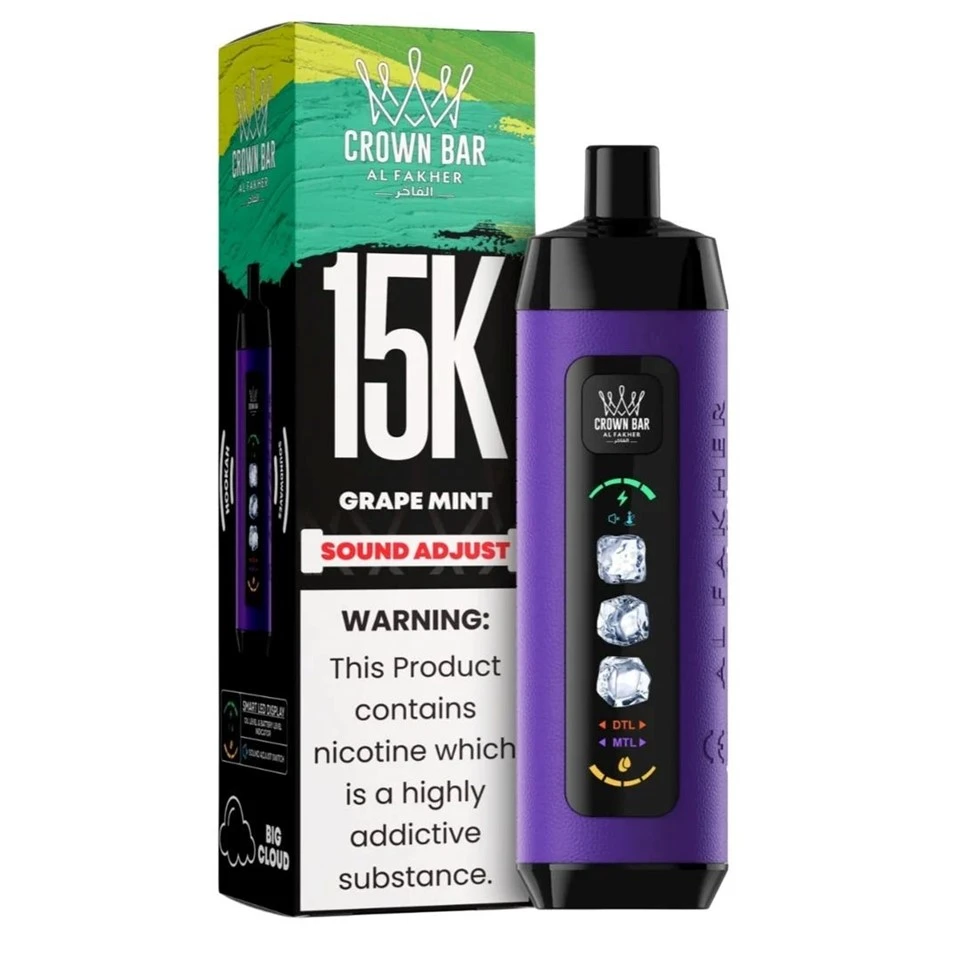 Al Fakher Crown Bar Ice Adjust 15000Puffs best